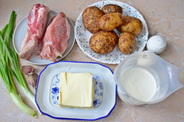 Картошка с мясом по французски в духовке
